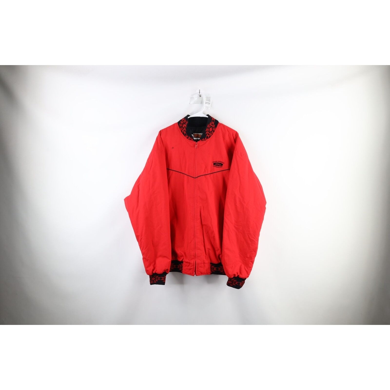 90s Mens XL Spell Out Ford Motor Co Santa Fe Lined Bomber