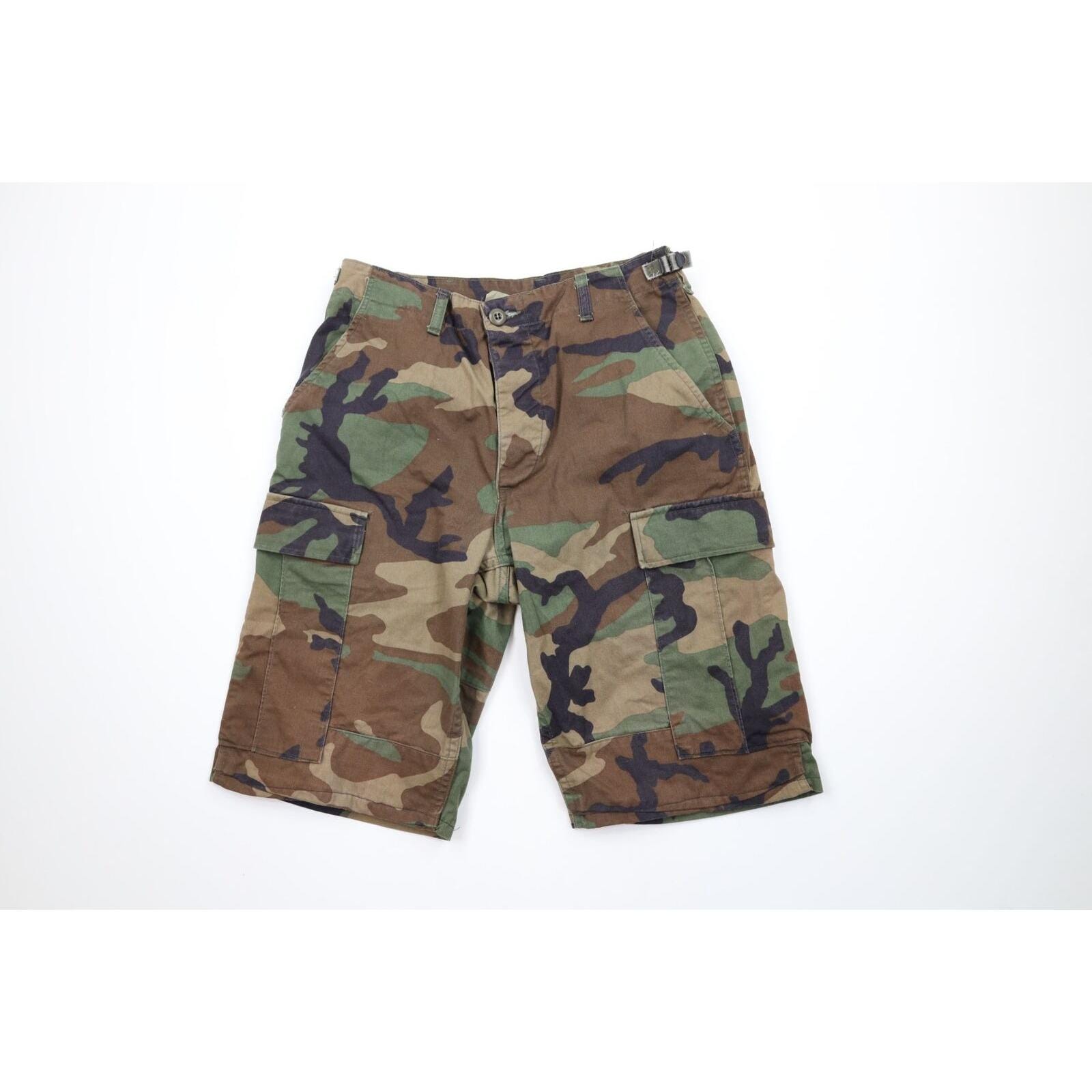 【お買得】 Small Mens Military 90s Faded Camouflage Woodland Custom パンツ