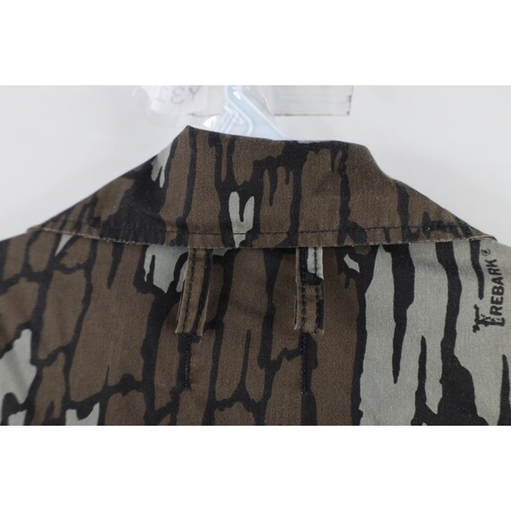 90s Streetwear Mens Large Trebark Camouflage Button Shirt
