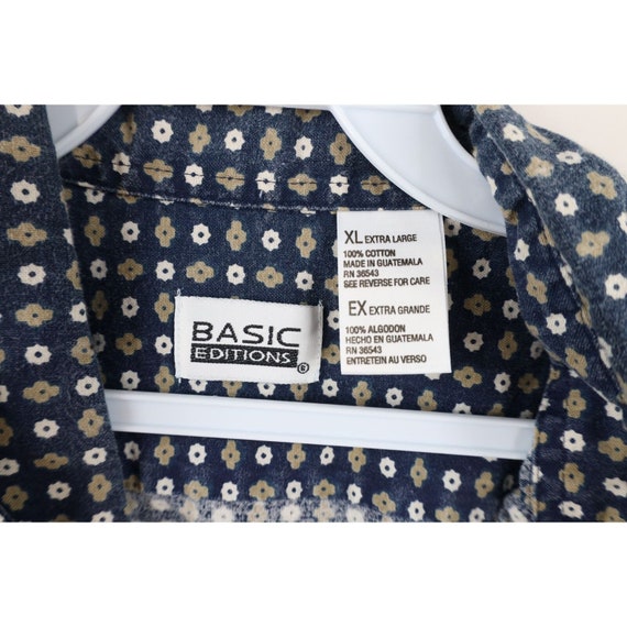 90s Streetwear Mens 2XL Faded Geometric Short Sle… - image 5