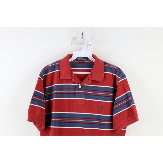 90s Ralph Lauren Mens Medium Faded Striped Color … - image 2