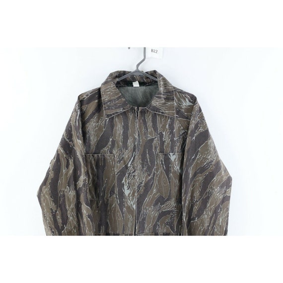 80s Rockabilly Mens XL Faded Camouflage Hunting C… - image 2