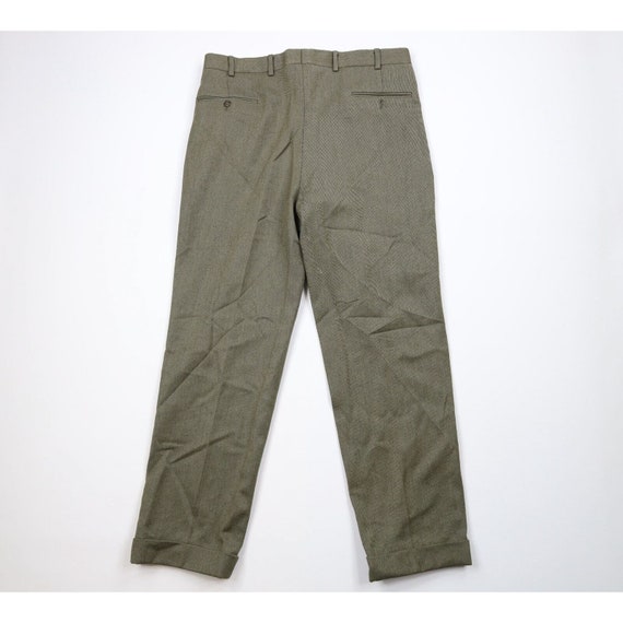 パンツ 60s 70s vintage whipcord work pants 70s Streetwear Mens 35x31 Distressed Cuffed Wool Whipcord
