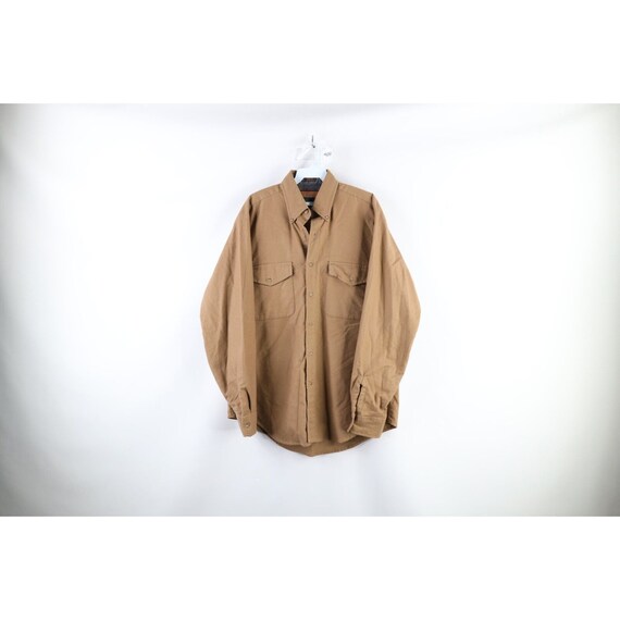 90s Streetwear Mens Size Medium Faded Chamois Clo… - image 1