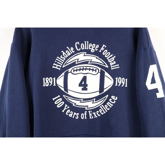 90s Russell Athletic Mens XL Spell Out Hillsdale … - image 5