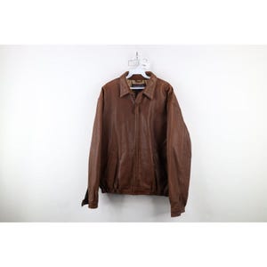 Blouson aviateur aviateur en cuir souple Streetwear M pour homme des années 90, marron, vintage Blouson aviateur en cuir, veste en cuir souple des années 1990, vintage