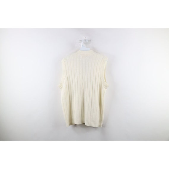 50s 60s Streetwear Womens 42 Blank Ribbed Knit Ca… - image 7