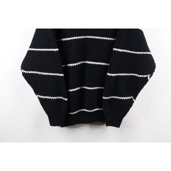 90s Streetwear Womens Large Distressed Striped Ri… - image 3