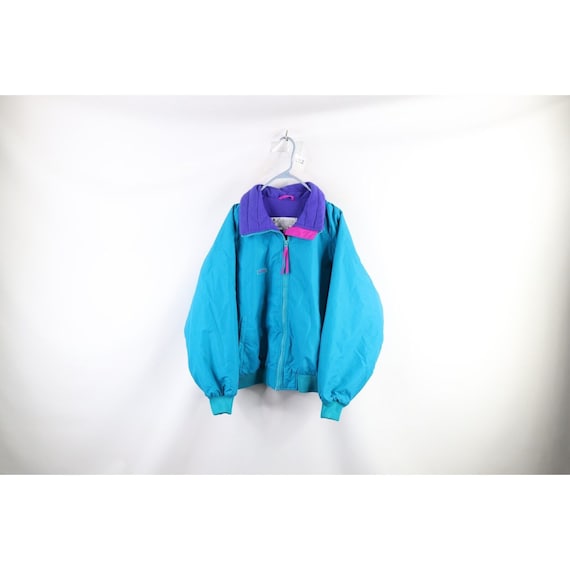 90s Columbia Womens Size XL Spell Out Fleece Line… - image 1