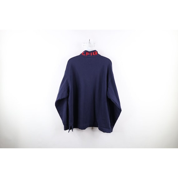 Buy 90s Tommy Hilfiger Mens Medium Faded Spell Out Half Zip 
