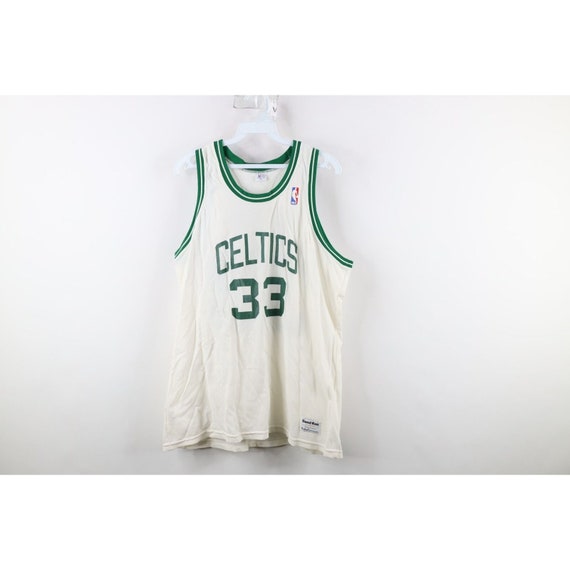 80s Sand Knit Mens XL Larry Bird Boston Celtics Basketball Jersey