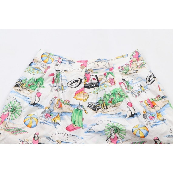 90s Streetwear Womens 14 Pleated Beach Summer Ber… - image 2