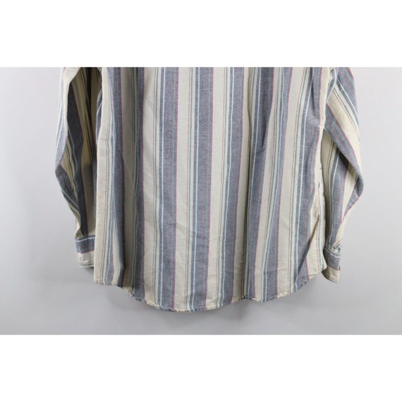 90s Streetwear Mens XL Distressed Rainbow Striped… - image 9