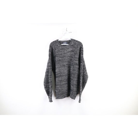 90s Streetwear Mens Large Blank Chunky Ribbed Kni… - image 1