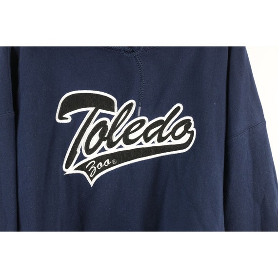90s Mens 2XL Faded Spell Out Script Toledo Zoo Ho… - image 4
