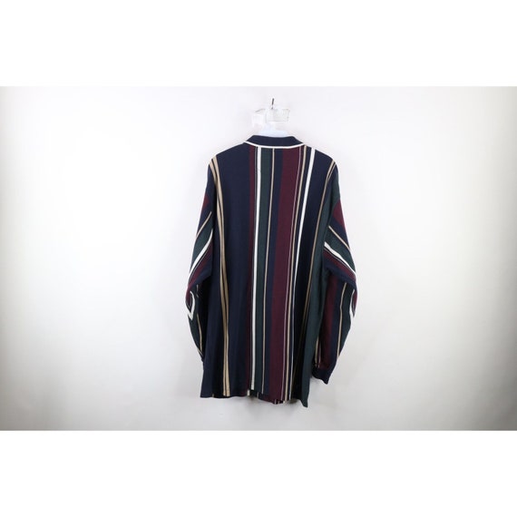 90s Streetwear Mens XL Faded Rainbow Striped Long… - image 6