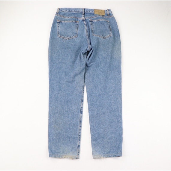 90s Calvin Klein Womens 14 Thrashed Straight Leg … - image 9