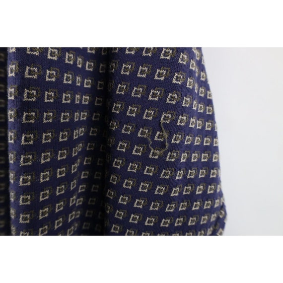 90s IOU Streetwear Mens Large Geometric Knit Coll… - image 4