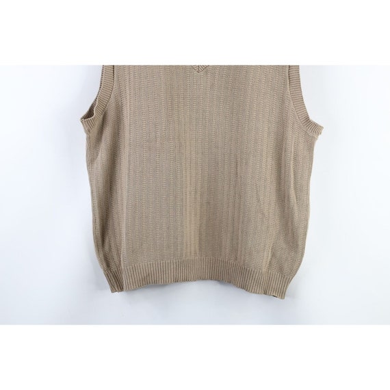 90s Streetwear Mens Medium Blank Cotton Ribbed Kn… - image 3