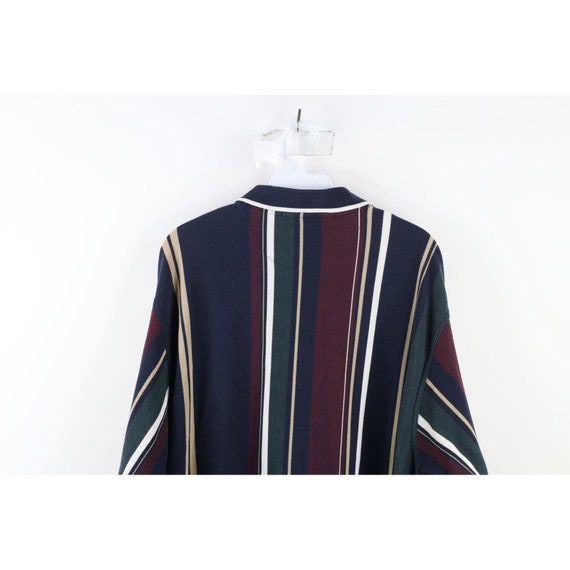 90s Streetwear Mens XL Faded Rainbow Striped Long… - image 7