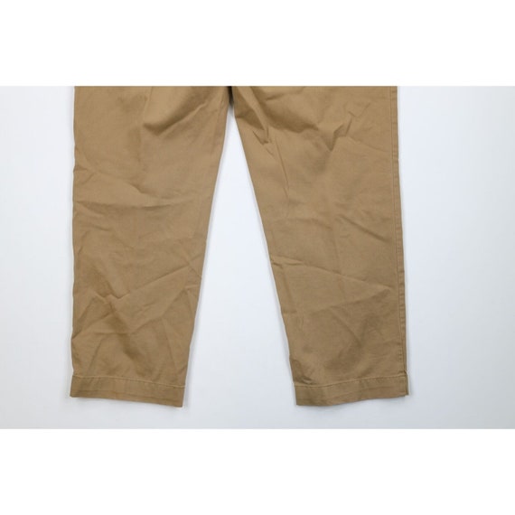 90s Ralph Lauren Mens 36x30 Faded Wide Leg Chino Pants Beige
