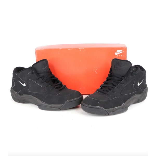 NOS Vintage 90s Nike Air Hops Basketball Shoes Sneakers Black Mens Size 11.5 AS IS, Vintage Nike Basketball Shoes, Mens Vintage Nike Sneaker