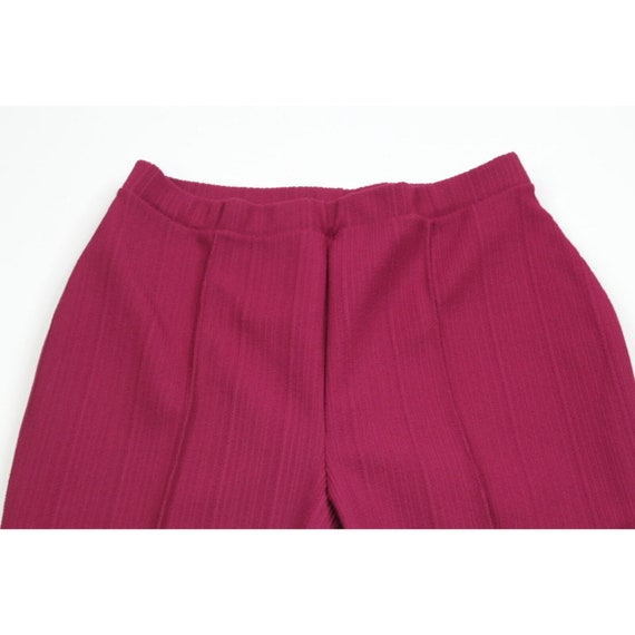 60s 70s Streetwear Womens 16 Ribbed Knit Wide Leg… - image 2