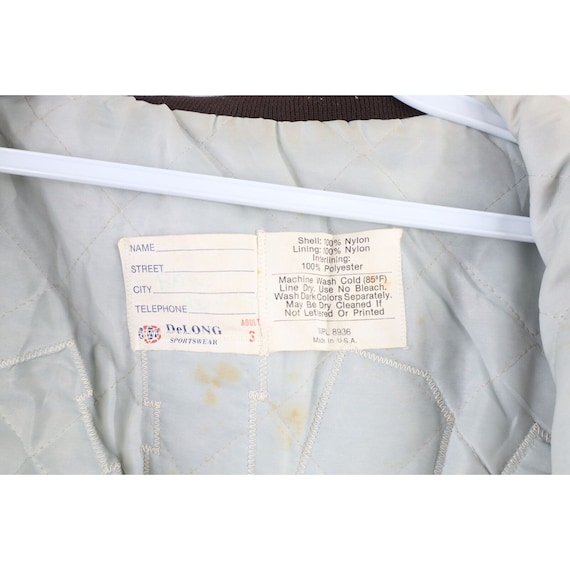 80s Streetwear Mens Small Distressed Tigers Satin… - image 10