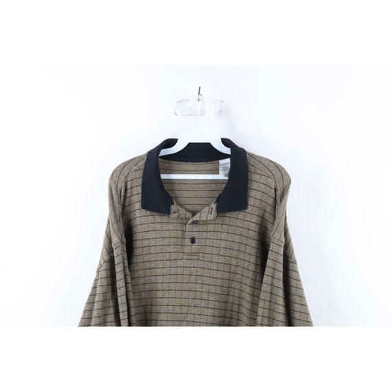 90s Streetwear Mens XL Faded Striped Knit Collare… - image 2