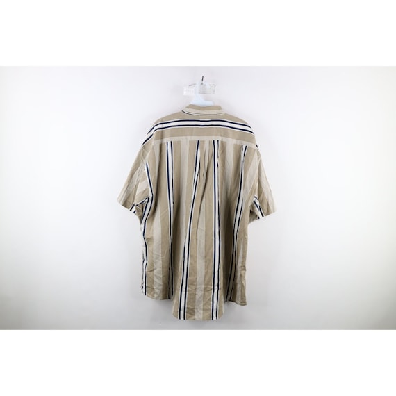 90s Streetwear Mens XL Faded Striped Baggy Fit Sh… - image 9