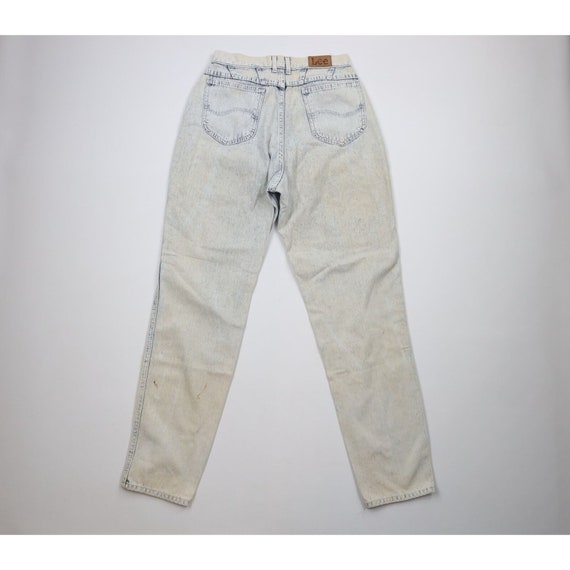 90s Lee Womens Size 12 Distressed Acid Wash Strai… - image 10