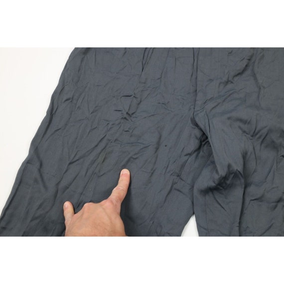 40s Streetwear Mens 32x30 Gabardine Rayon Pleated… - image 5