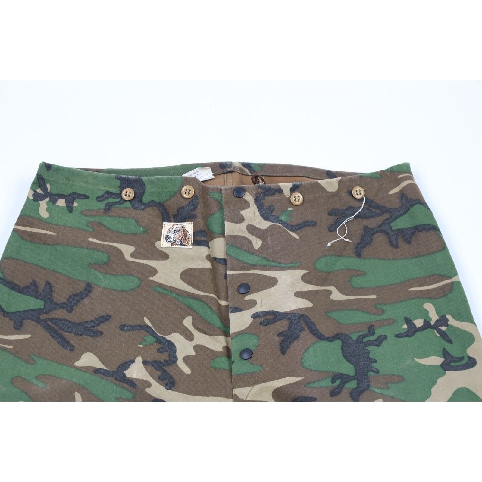 60s 70s Streetwear Mens Large Distressed Camouflage