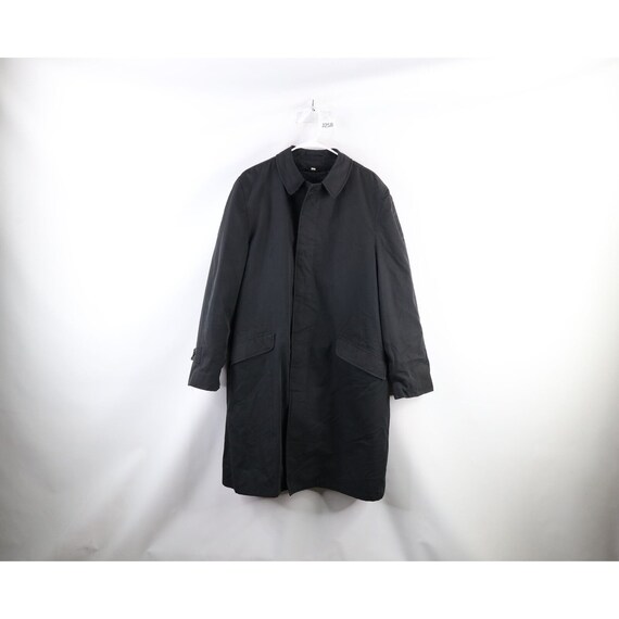 50s 60s Rockabilly Mens 40L Faded Lined Trench Coat Rain