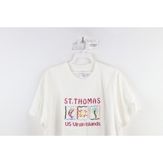 90s Streetwear Mens Medium Spell Out St Thomas Vi… - image 2