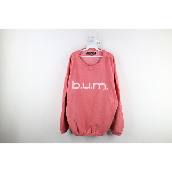 90s Bum Equipment Womens Large Faded Spell Out Baggy Oversized Sweatshirt, Vintage Bum Equipment Sweatshirt, 1990s Baggy Fit Sweatshirt, 90s