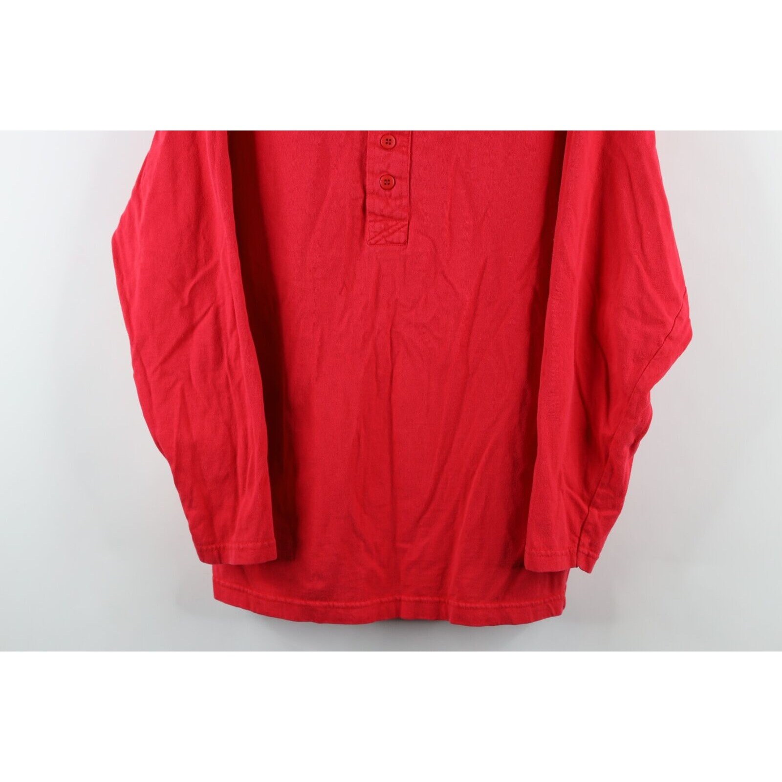90s Gap Mens Small Faded Ribbed Knit Long Sleeve Henley T