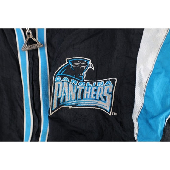 90s Boys Medium Spell Out Carolina Panthers Lined… - image 9