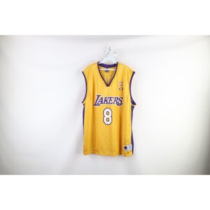 Vintage Kobe Bryant Champion 8 LOS ANGELES LAKERS AUTHENTIC Replica Jersey  44