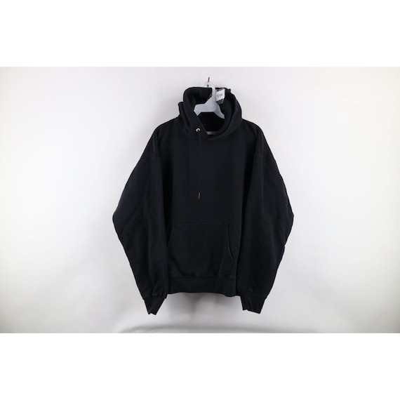 90s Streetwear Mens Medium Faded Blank Heavyweight Hoodie Sweatshirt Black Vintage Blank Hoodie Sweatshirt 1990s Faded Hoodie 90s Hoodie Etsy UK