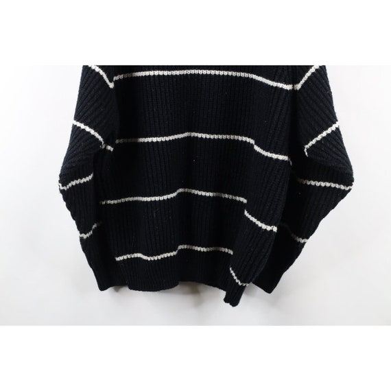 90s Streetwear Womens Large Distressed Striped Ri… - image 7