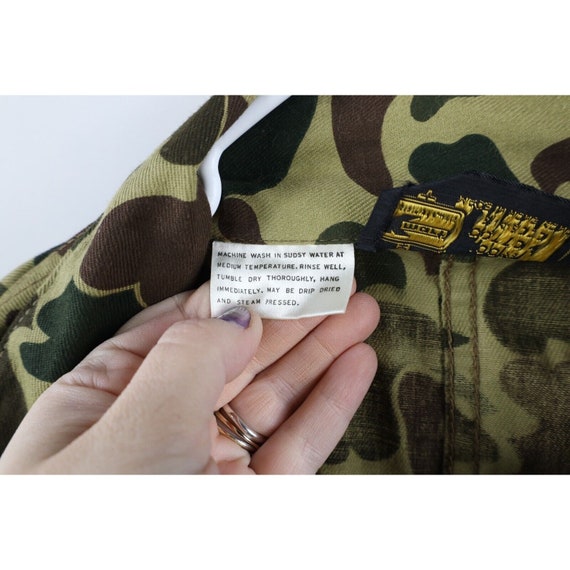 70s Streetwear Mens XL Faded Frogskin Camouflage … - image 7