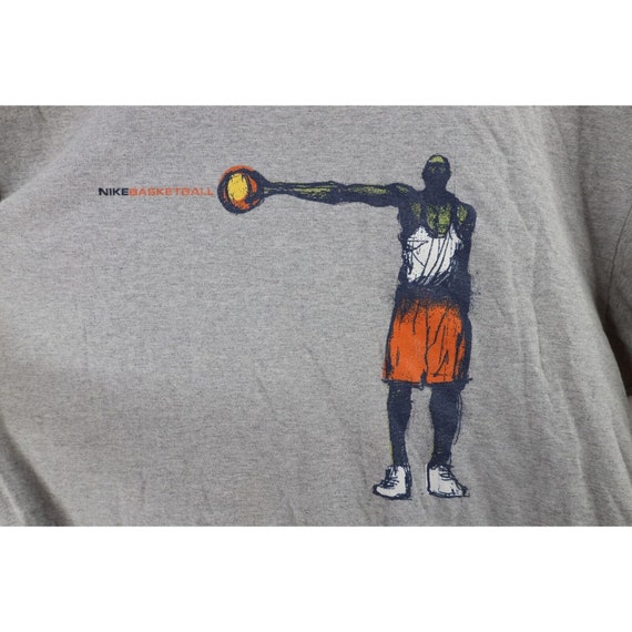 90s Nike Basketball Mens Large Faded Spell Out Sh… - image 4