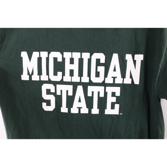 90s Mens Medium Distressed Spell Out Michigan Sta… - image 4