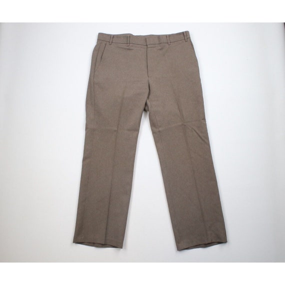 70s Levis Mens 36x30 Knit Flared Wide Leg Chino P… - image 1