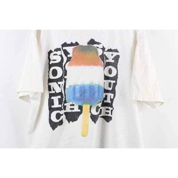 90s Mens XL Thrashed Spell Out Bomb Pop Sonic You… - image 2