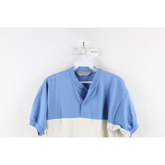 90s Streetwear Mens Small Faded Color Block Pullo… - image 2