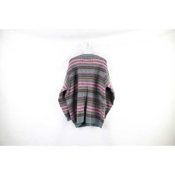 90s Eddie Bauer Womens Large Wool Knit Fair Isle … - image 6