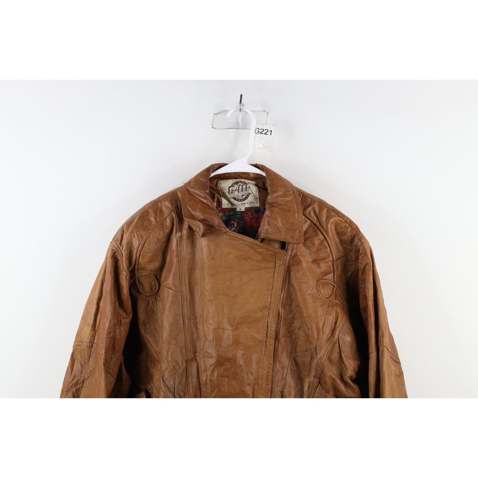 Vintage 90's Leather Bomber Jacket Medium Rare | eBay