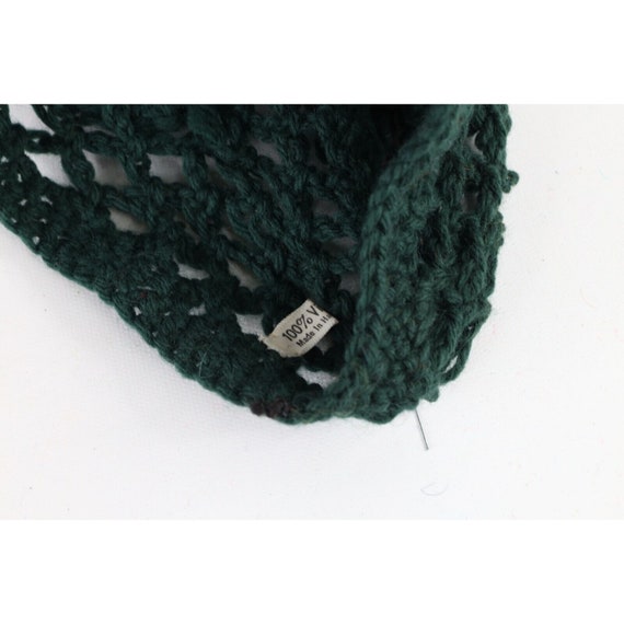 NOS Vintage 70s Streetwear Crochet Wool Knit Flow… - image 6